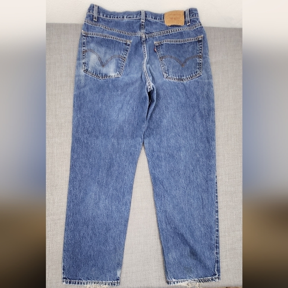 Vintage Levi's Relaxed Straight 100% Cotton Denim Jeans. 38 × 32 - Picture 6 of 8